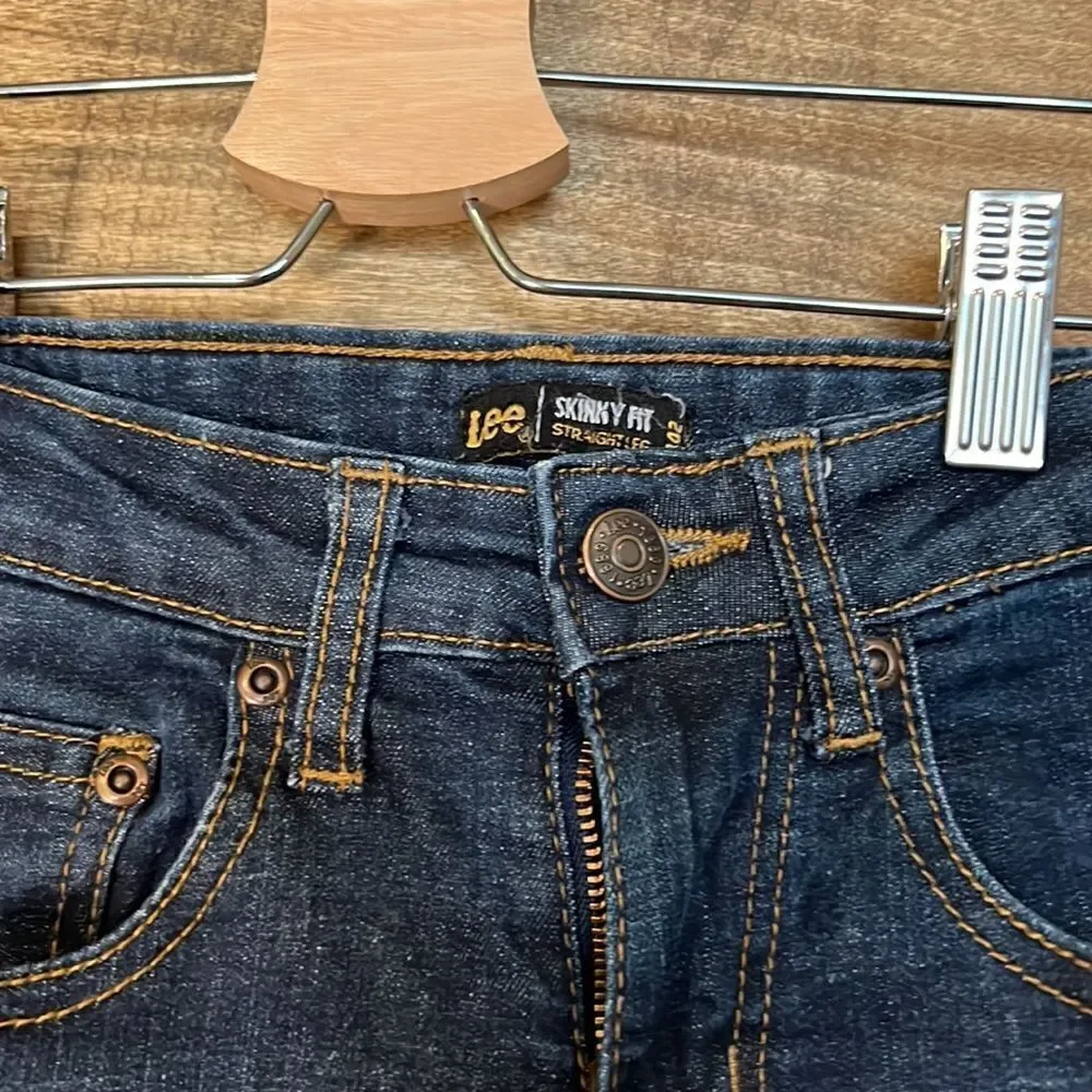 Lee Kids Jeans Skinny Fit Straight Leg Dark Wash Size 10‎ Slim